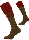 The Lomond Spruce & Burgundy Shooting Sock