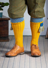 The Whitley Shooting Sock with Garter, Gold