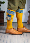 The Whitley Shooting Sock with Garter, Gold