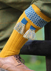The Whitley Shooting Sock with Garter, Gold