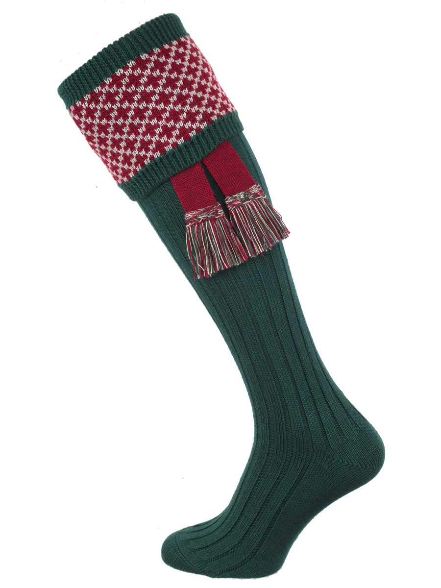 The Whitley Shooting Sock with Garter, Forest