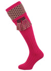 The Whitley Shooting Sock with Garter, Fuchsia