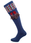 The Ashton Shooting Sock with Garter, Airforce Blue