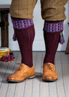 The Ashton Shooting Sock with Garter, Rioja