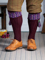 The Ashton Shooting Sock with Garter, Rioja