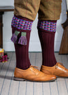 The Ashton Shooting Sock with Garter, Rioja