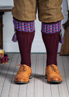 The Ashton Shooting Sock with Garter, Rioja