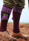 The Ashton Shooting Sock with Garter, Rioja