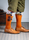 The "Percy" Pheasant Shooting Sock, Burnt Orange