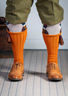 The "Percy" Pheasant Shooting Sock, Burnt Orange