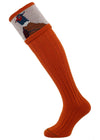 The "Percy" Pheasant Shooting Sock, Burnt Orange