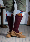 The "Percy" Pheasant Shooting Sock, Rioja
