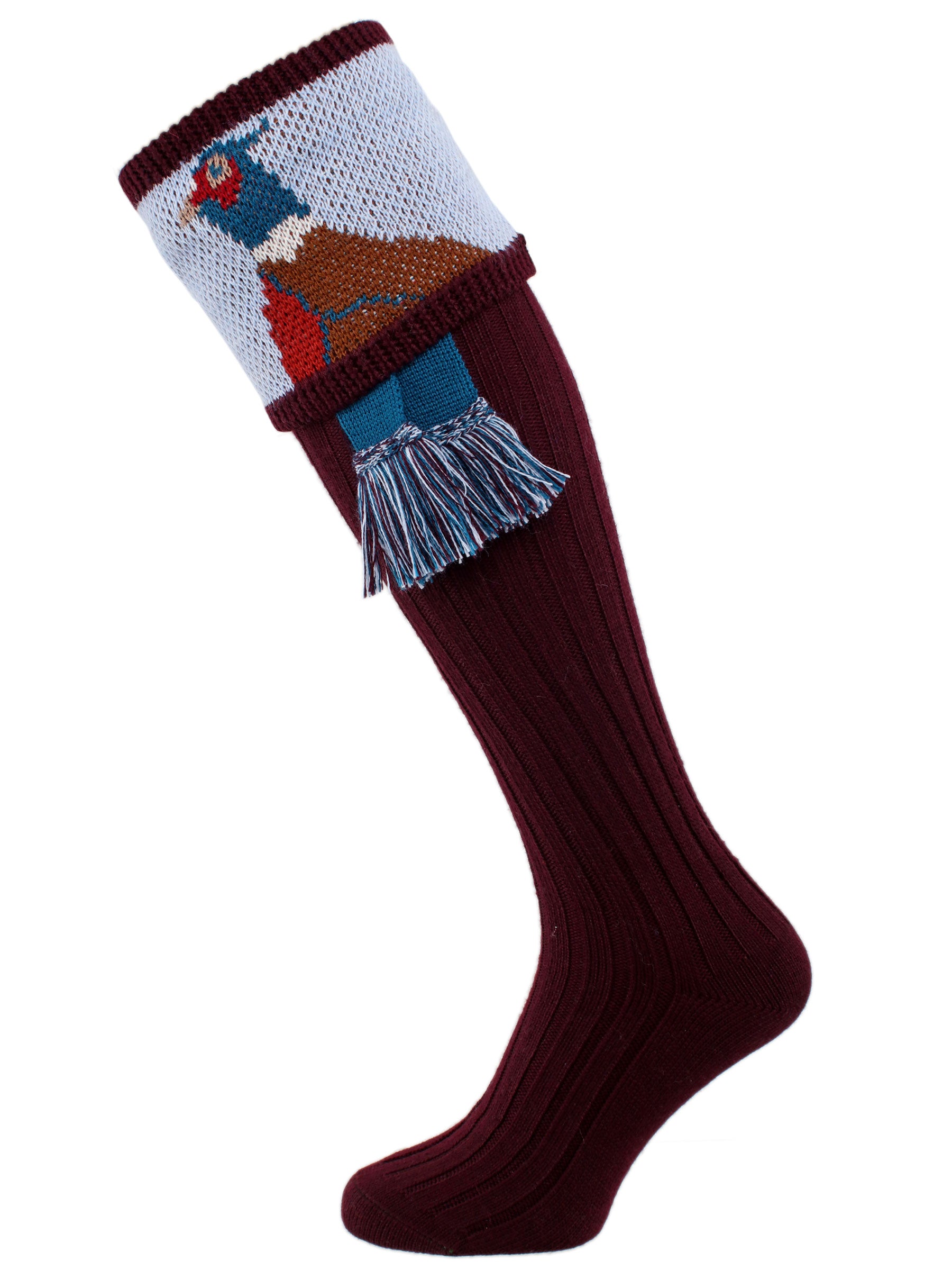 The "Percy" Pheasant Shooting Sock, Rioja