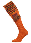 The "Big Bee" Honeycomb Shooting Sock with Garter, Burnt Orange
