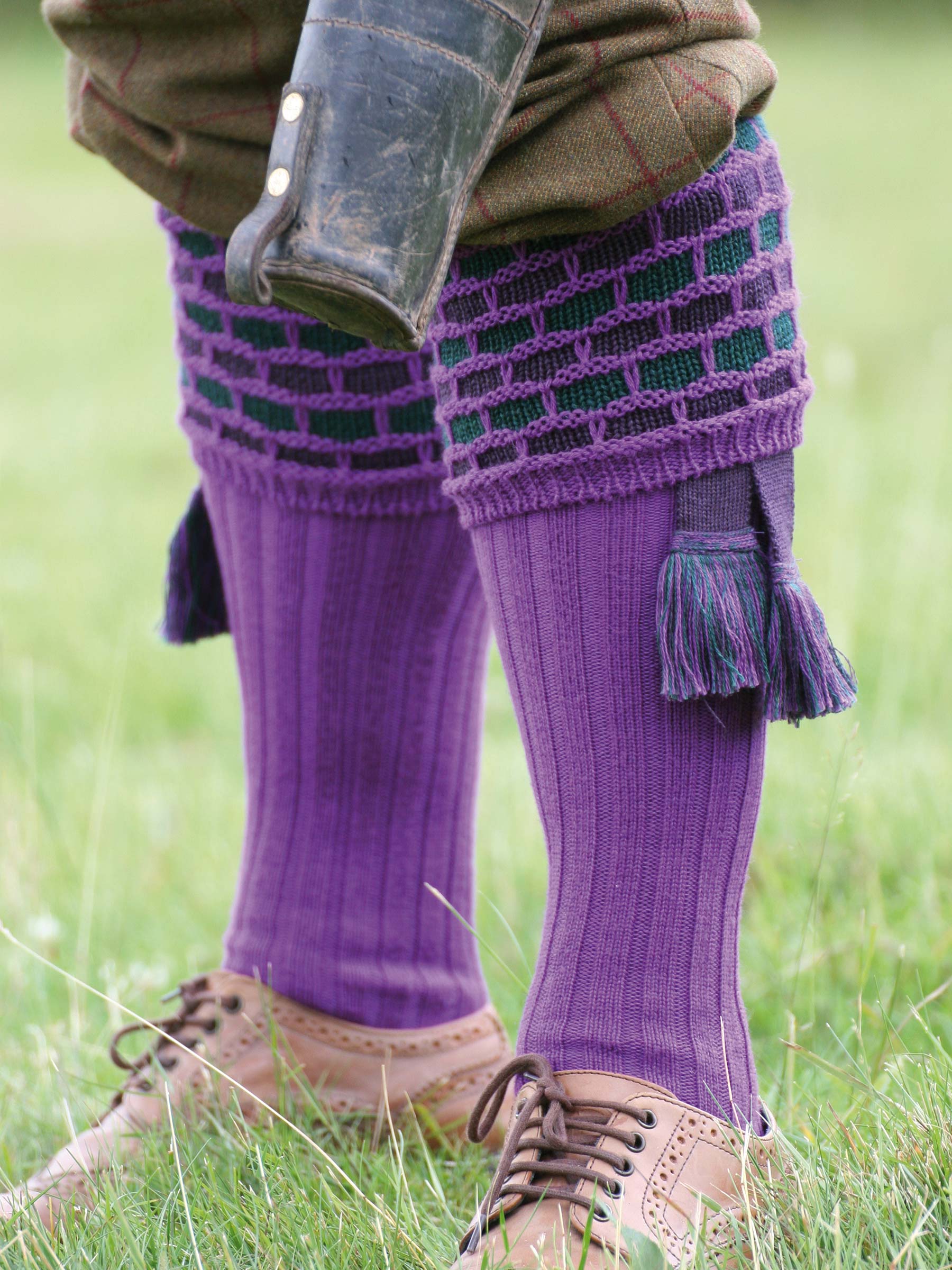 The Big Bee Honeycomb Shooting Sock Including Garter, Orchid