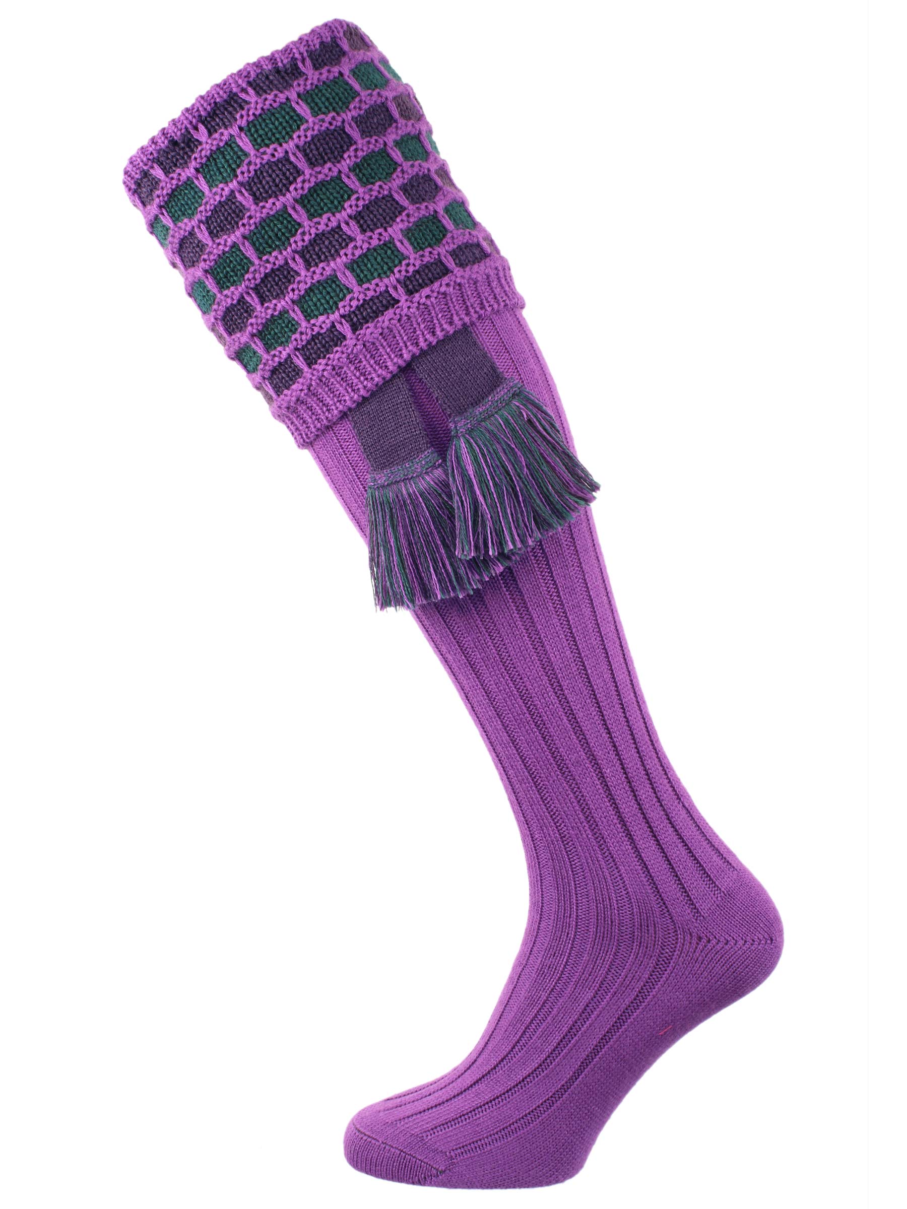 The Big Bee Honeycomb Shooting Sock Including Garter, Orchid