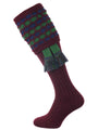The "Big Bee" Honeycomb Sock with Garter, Rioja
