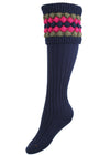 The Lady Angus Shooting Sock, Navy Blue