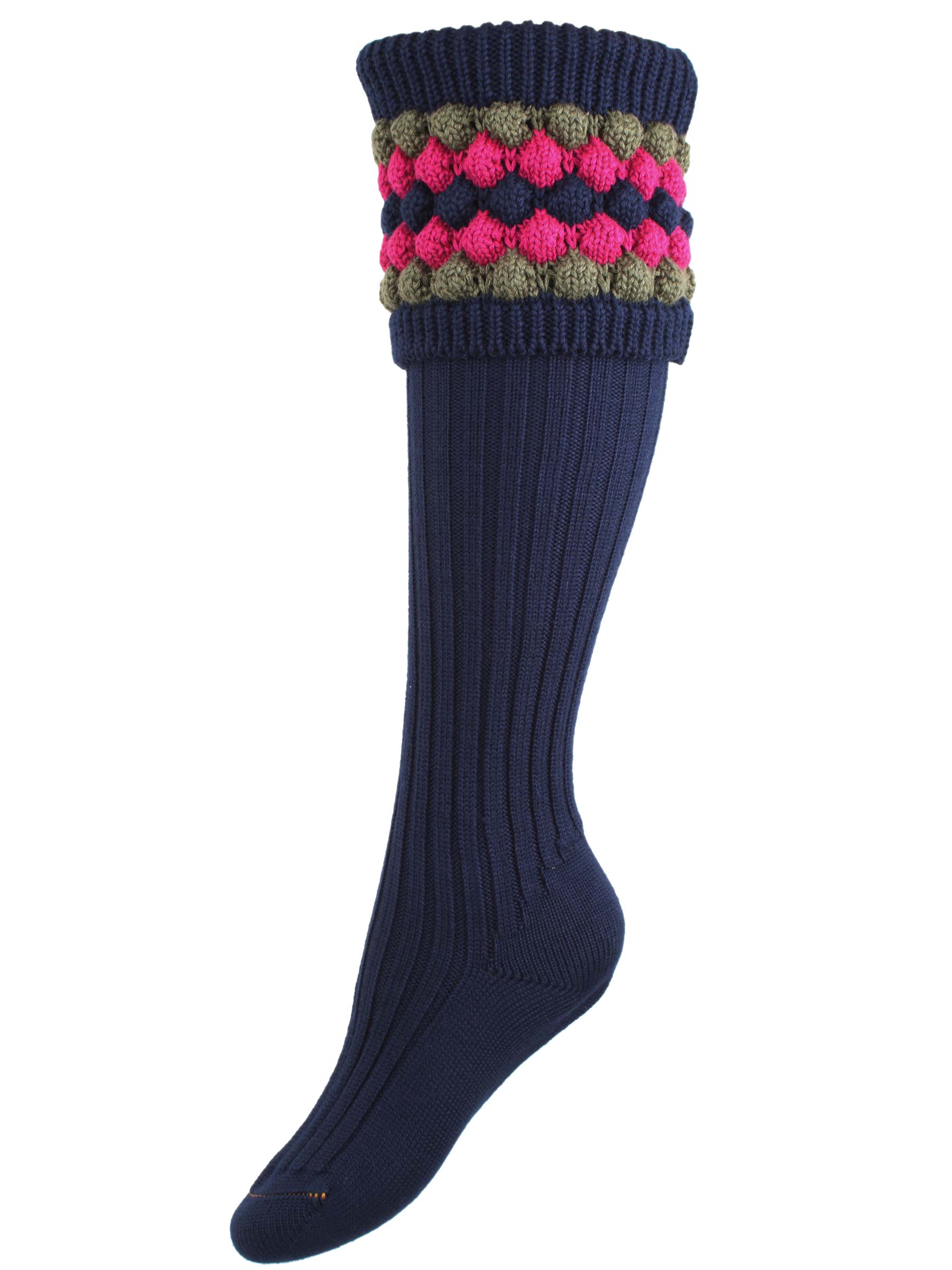The Lady Angus Shooting Sock, Navy Blue