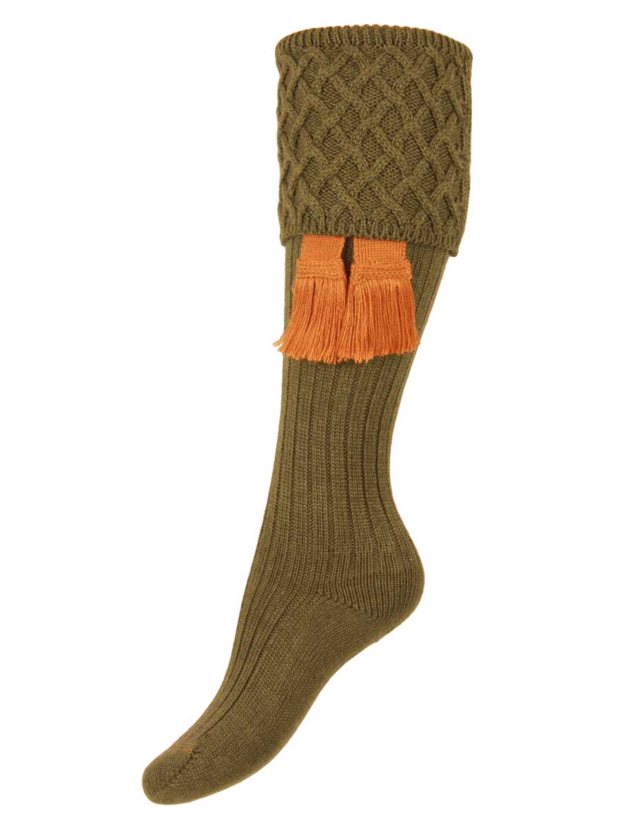 The Lady Rannoch Dark Olive Shooting Sock