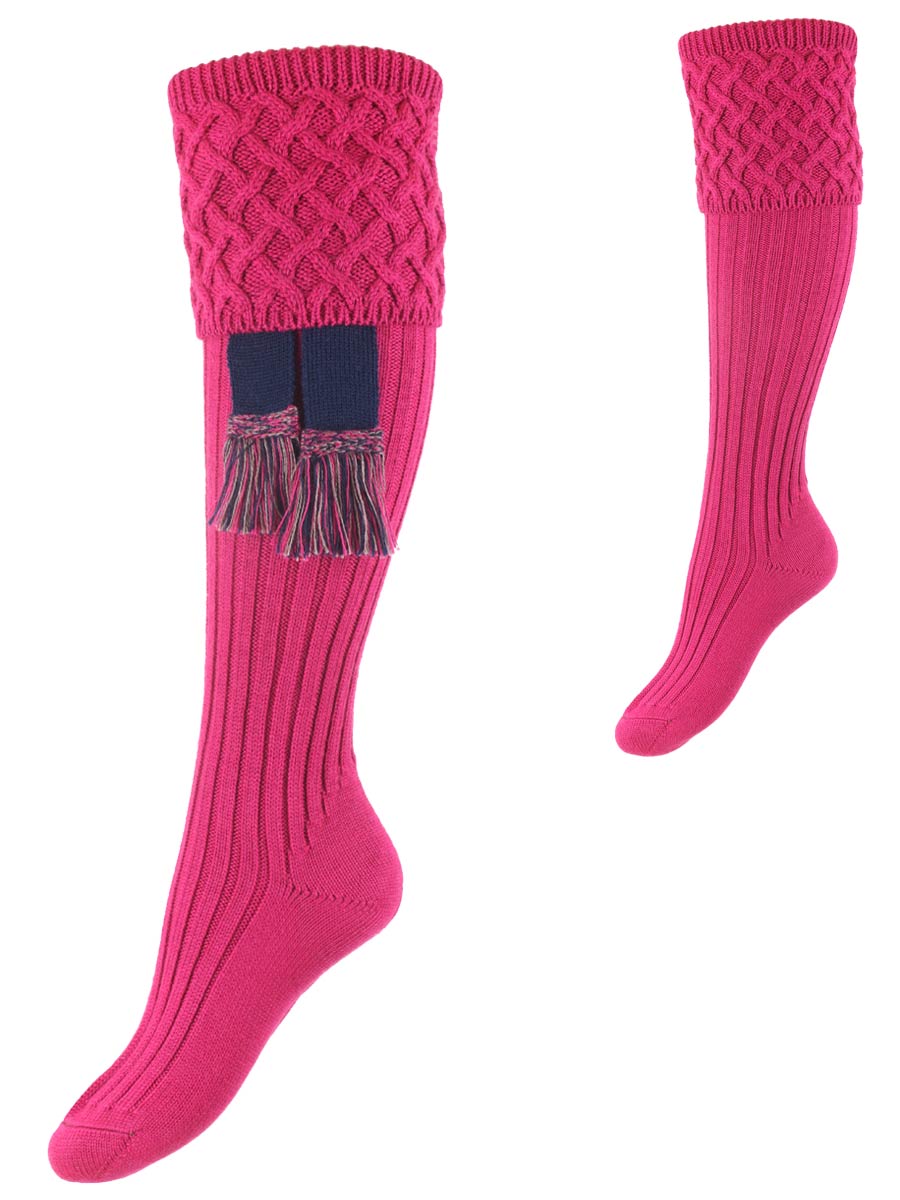 The Lady Rannoch Shooting Sock, Fuchsia