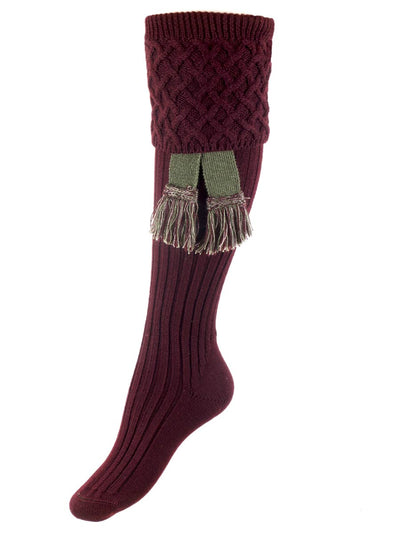 The Lady Rannoch Shooting Sock, Mulberry