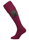 The Chelsea Merino Wool Shooting Sock, Berry Mix Marl