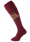 The Chelsea Merino Wool Shooting Sock, Burgundy