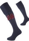 The Chelsea Merino Wool Shooting Sock, Mid Navy