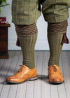 The Hopton Shooting Sock with Garter, Bracken & Mulberry