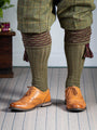 The Hopton Shooting Sock with Garter, Bracken & Mulberry
