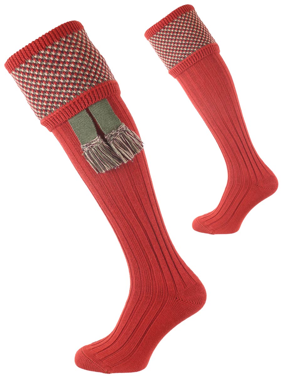 The Tayside Raindrop Shooting Sock, Chestnut