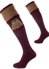 The Tayside Raindrop Shooting Sock -  Mulberry - XL