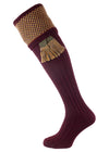 The Tayside Raindrop Shooting Sock -  Mulberry - XL