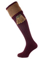The Tayside Raindrop Shooting Sock -  Mulberry - XL