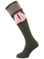 The Penrith Shooting Sock, Olive and Pink