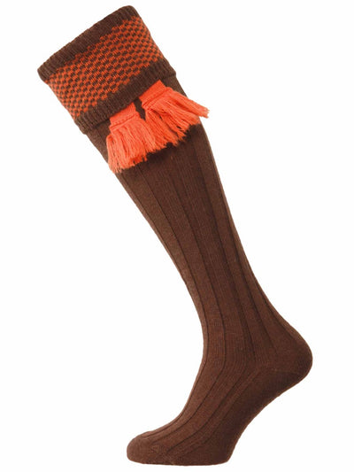 The Penrith Wool Shooting Sock, Pecan & Spice