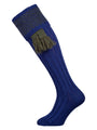 The Penrith Wool Shooting Sock, Sapphire & Olive