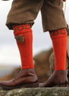 The Regent Merino Wool Shooting Sock, Orange