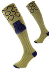 The Regent Merino Wool Shooting Sock, Old Sage & Navy 