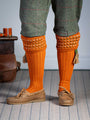 The Lady Honeycomb Shooting Sock & Garter, Burnt Orange