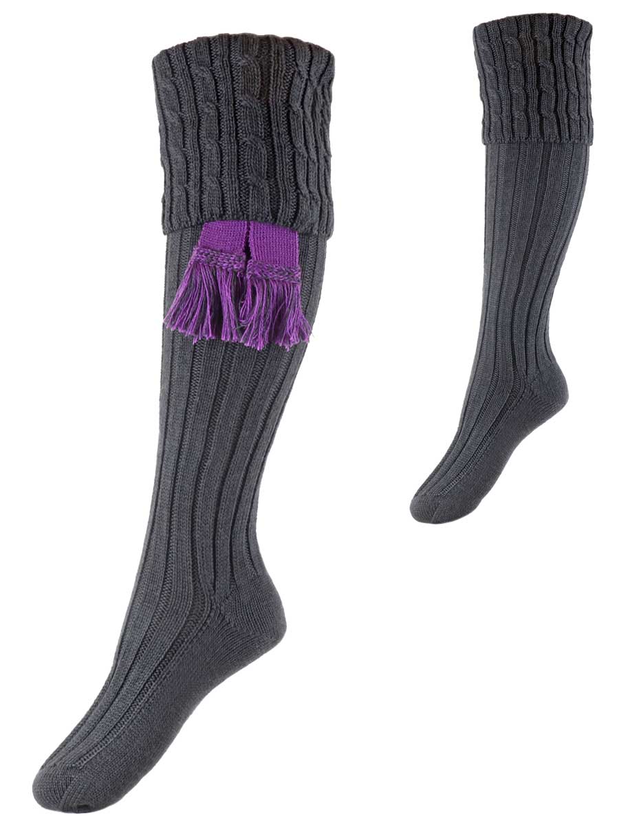 The Lady Harris Shooting Sock, Anthracite