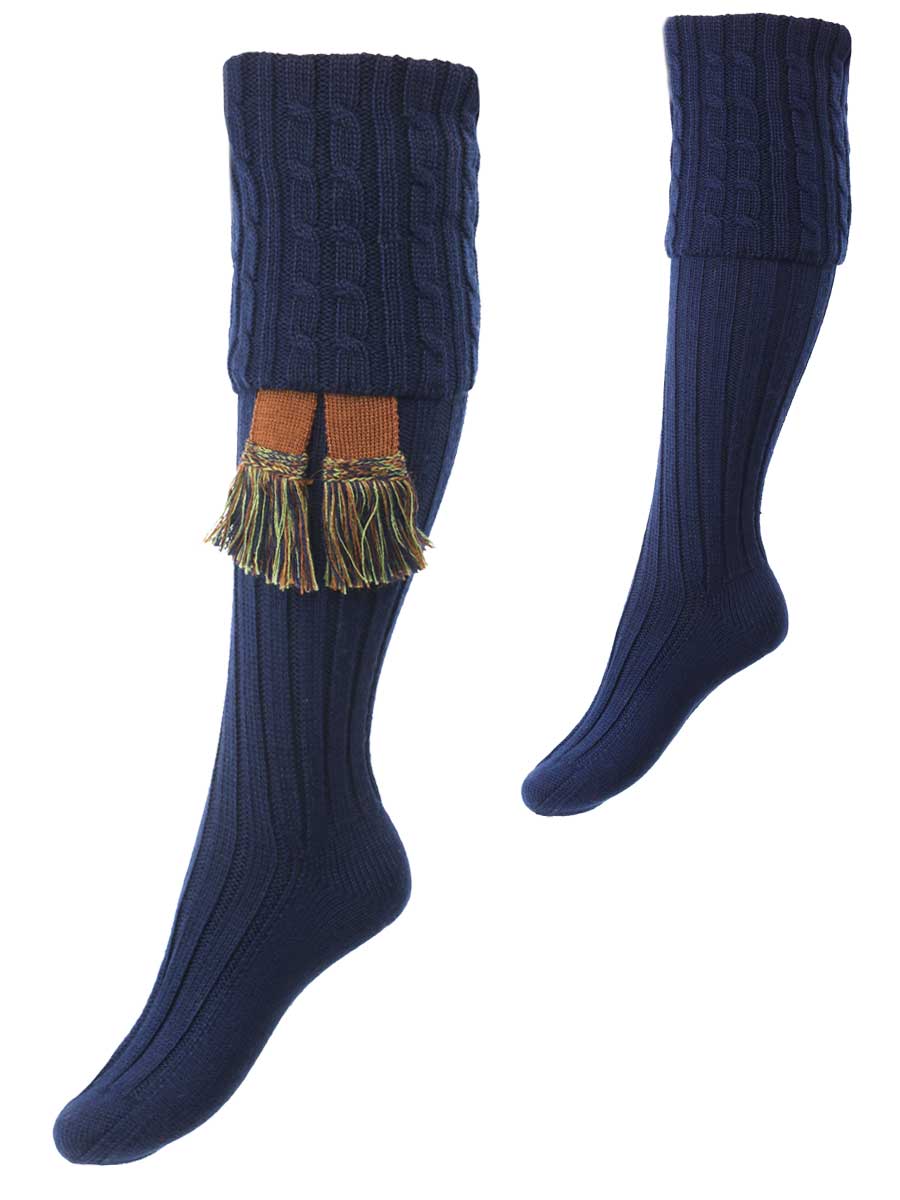 The Lady Harris Navy Shooting Sock