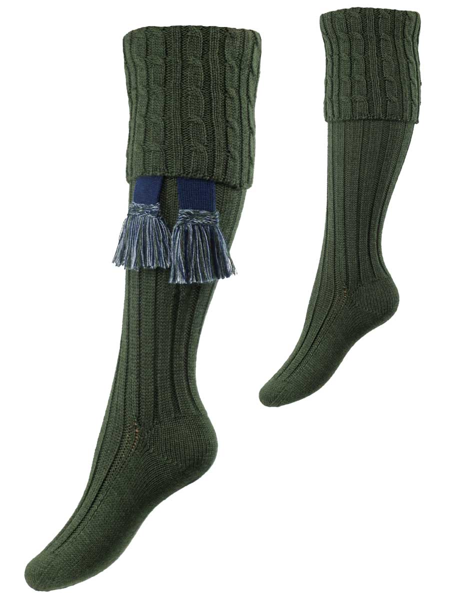 The Lady Harris Shooting Sock, Spruce