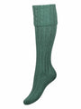 Soft lichen green, cashmere knitted knee high socks