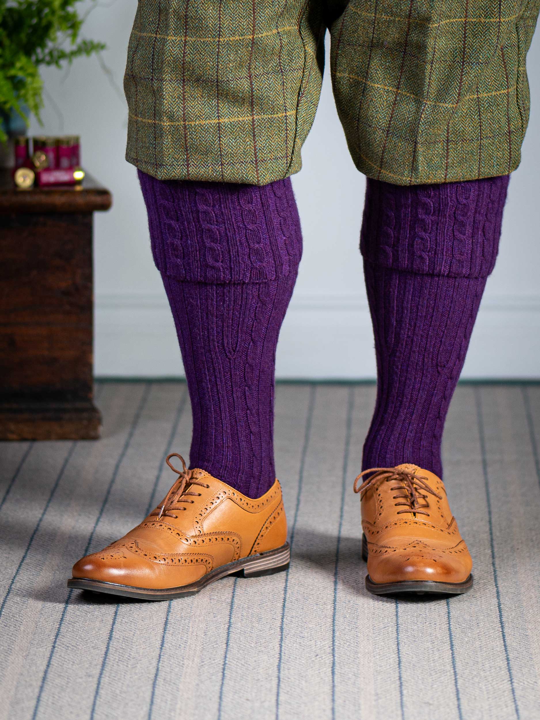 The Skye Cashmere Shooting Sock, Knight