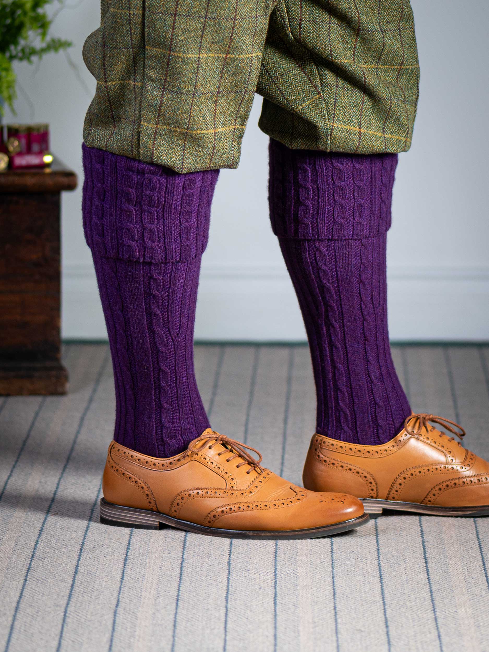 The Skye Cashmere Shooting Sock, Knight