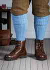The Skye Cashmere Shooting Sock, Studio Blue