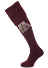 The Rannoch Shooting Sock, Mulberry