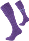 The Wye Cable Knit Shooting Sock, Lavande
